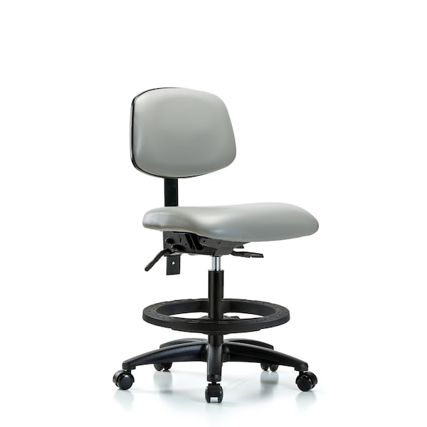Blue Ridge Ergonomics Chair, Vin, Med Bench, Tilt BF Casters, Dov, No Arms, 22" to 29" Height, Dove BR-VMBCH-RG-T1-A0-BF-RC-8567 - main