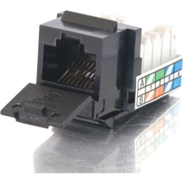 C2G CAT5E 90 KEYSTONE JACK BLK 35203 - main