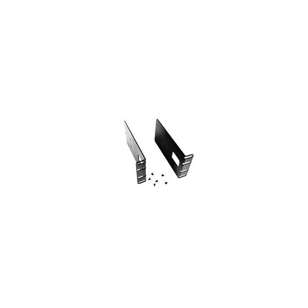 Cable Wholesale 2U 19 inch Flush Mount Rack Adapter Brackets (Pair) in Black Powder Coat 68F1-19020 - main