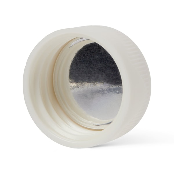 United Scientific Scintillation Vials 20mL unattached, Urea cap SIZE 22-400 cork foil liner, 500PK UNSCVL007 - main