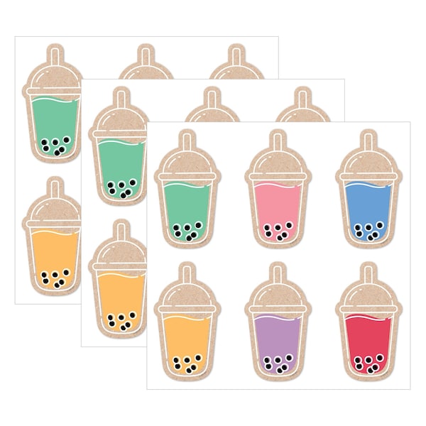 Creative Teaching Press Krafty Pop Boba Cups, 6'', Designer Cut-Outs, 36-Piece Set, 3PK 10931 - main