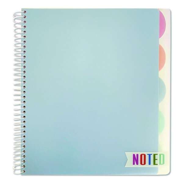 Carolina Noted Five-Subject Spiral Notebook, Randomly Assorted Cover Color, 150 11 x 8.5 Sheets 17514 - main