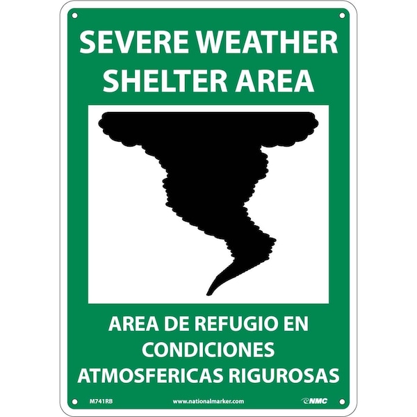 Nmc Severe Weather Shelter Area Sign - Bilingual, M741RB M741RB - main