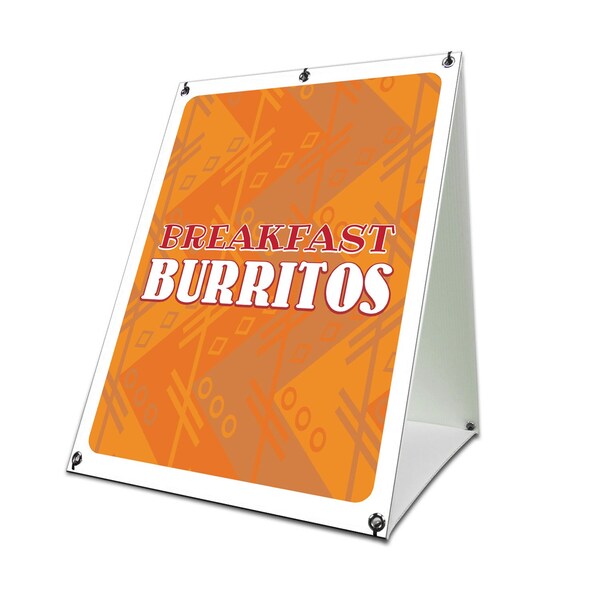 Signmission Breakfast Burritos, 24 Inch x 18 Inch A-frame Yard Sign, Coroplast Yard Sign SBC-1824-30350 - main