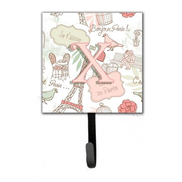 Carolines Treasures Letter x Love In Paris Pink Leash and Key Holder CJ2002-XSH4 - main