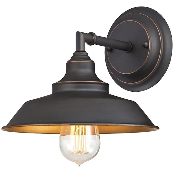 Westinghouse Iron Hill Series Wall Fixture, 60 W, 1-Lamp, LED Lamp, Oil-Rubbed Bronze Fixture 63448 - main