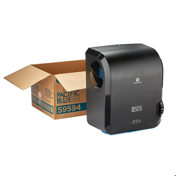 Georgia-Pacific Paper Towel Dispenser, Pacific Blue Ultra, Hardwound, 8 in Paper Towel Wd, Plastic, Black 59594 - main