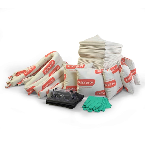 Green Boom Spill Kit, 30 gal Volume Absorbed per Kit, 30 gal Capacity, Drum SK030ISPBM - main