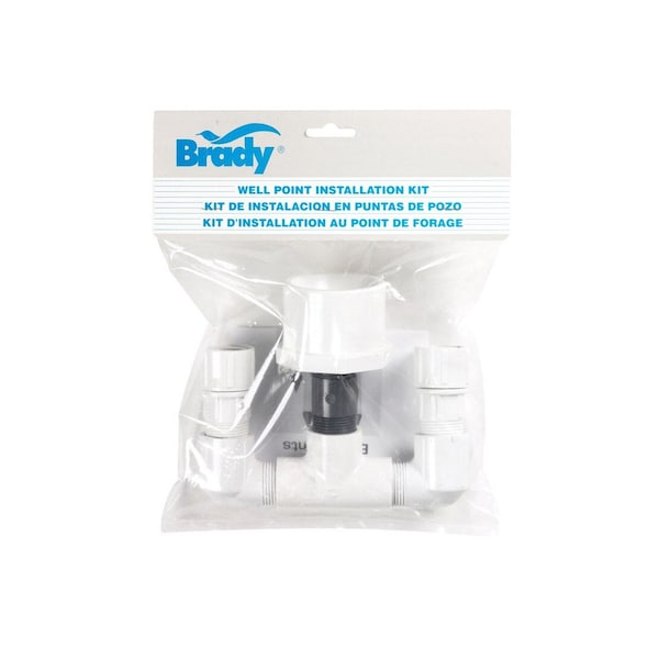 Brady Well Point Installation Kit PVC White 1 1/4 2in White BTA 200IND - main