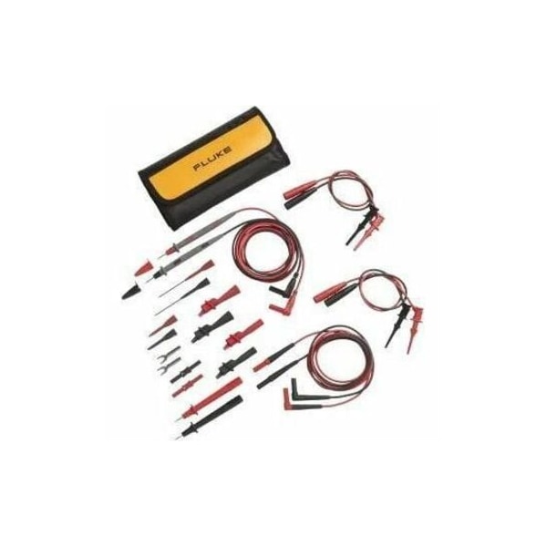 Fluke Deluxe Electronic Test Lead Kit, CAT III 300V, 1m, Black, Red TL81A - main