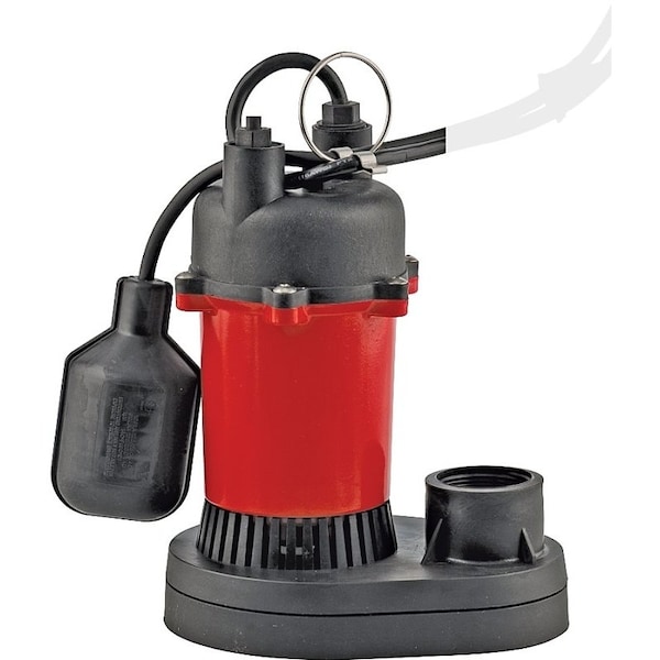 Franklin Intl Red Lion Series Sump Pump, 1-Phase, 6A, 115V, 0.25hp, 1-1/2 in Outlet, 23 ft Max Head, 540 gph RL-SP25T - main