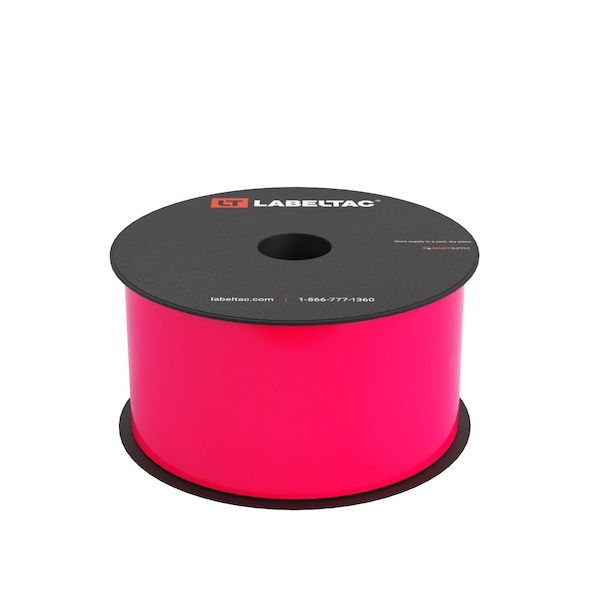 Labeltac LabelTac 4 and Pro Model High Performance 10-Year Vinyl Supply 2.5in x 150ft, Hi-Vis Pink LT2517HP - main