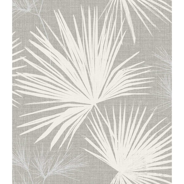 A-Street Prints Hatteras Grey Palms Wallpaper 4172-27488 - main