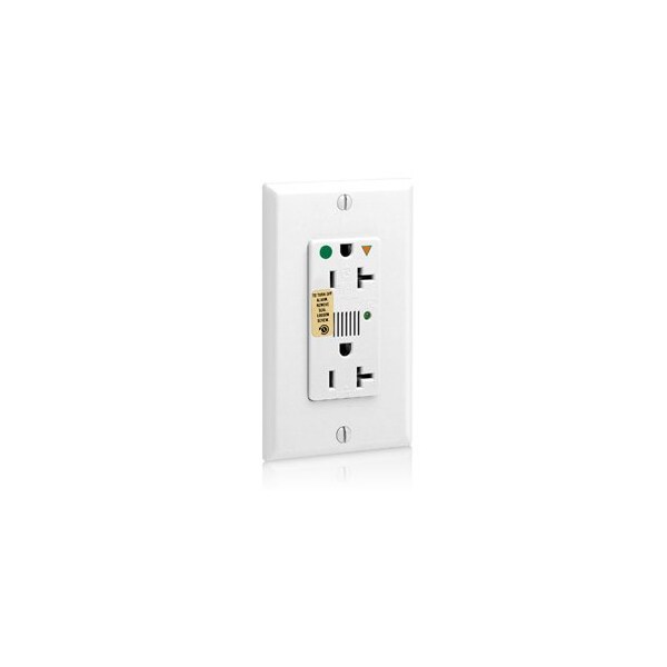 Leviton PlugsandReceptacles, 20A, 125VAC, Wht, Nylon 8380-IGW - main