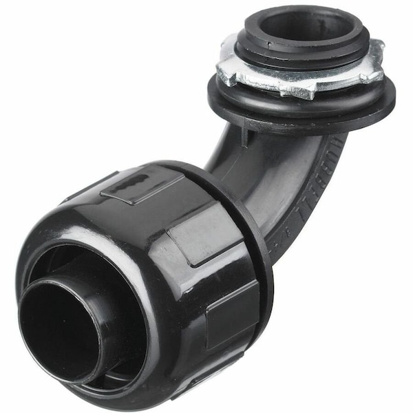Hubbell Wiring Device-Kellems Conduit Fitting Connector, 1/2 in, Liquid-Tight, Nylon, Black P0509NBK - main