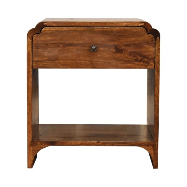 Homeroots 20" Brown Solid Wood One Drawer Nightstand 651475 - main