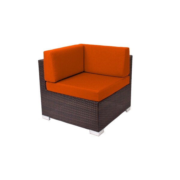 Bfm Seating Aruba Wicker Corner Sofa Section with Cushions PH5101JV-C-14086 - main