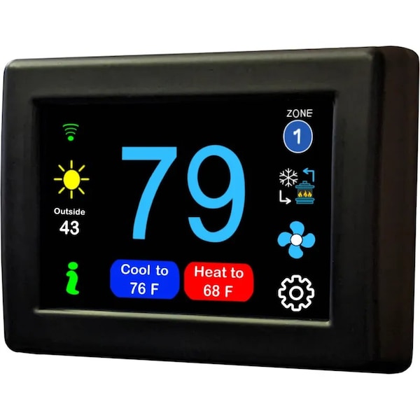 Micro-Air EasyTouch RV Thermostat, Black, Dometic ASY-350-X01 - main