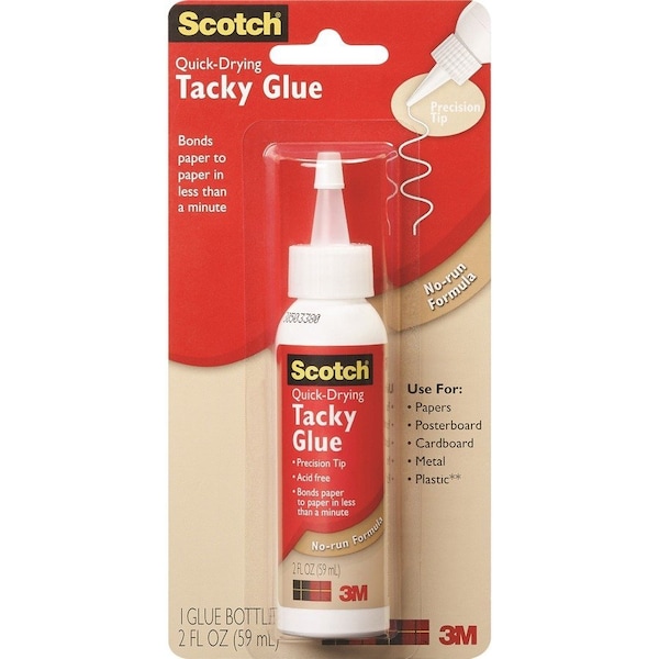 Scotch Quick-drying Tacky Glue, Clear, 2 oz MMM6052 - main