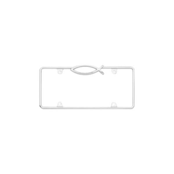 Cruiser Accessories Ichthus License Plate Frame- Chrome 29003 - main