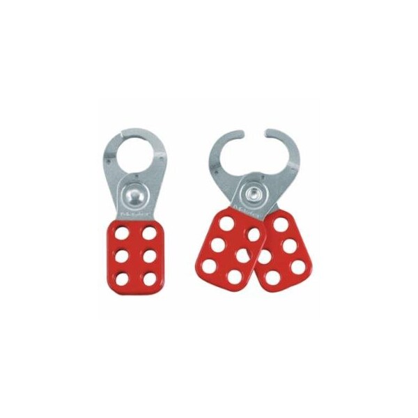 Master Lock Safety Lockout Hasp, Steel, 1-3/4 in W x 4-1/2 in L, 1 in Jaw dia 470-420 - main