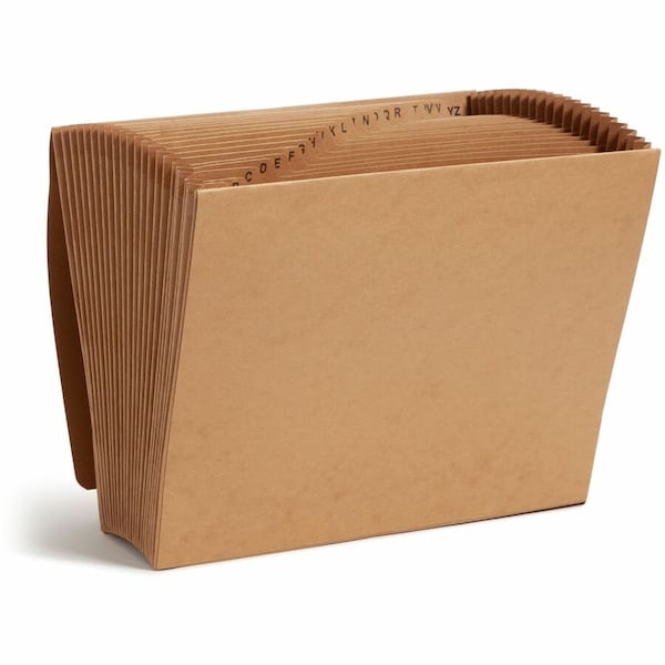 Smead A-Z Indexed Accordion Expanding Files, 21 Pockets, Kraft, Letter, Brown 70121 - main