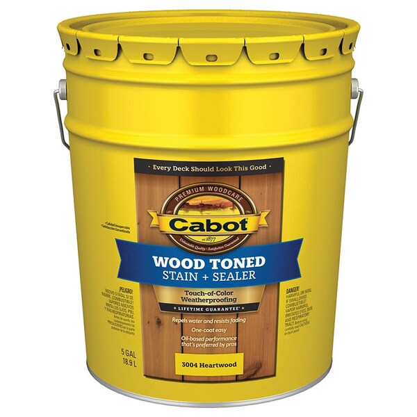 Wood Toned 5 Gal Cabot Heartwood Deck & Siding Stain 3004 - main