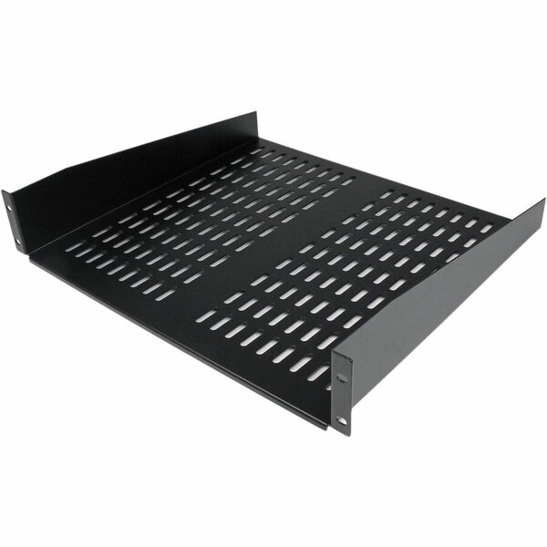 Startech.Com 2U 16in Universal Vented Rack Mount Cantilever Shelf - Fixed Server Rack Cabinet Shelf - 50lbs / CABSHELFV - main