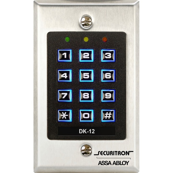 Securitron Digital Access Keypad, 99 User Code DK-12 - main