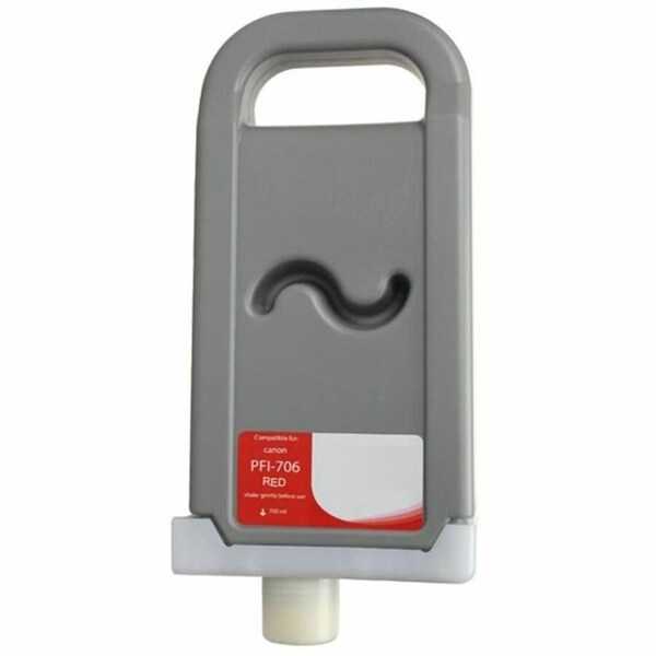 Cig WF Non-OEM New Red Wide Format Ink Cartridge for Canon PFI-706 6687B001AA WCPFI706R - main