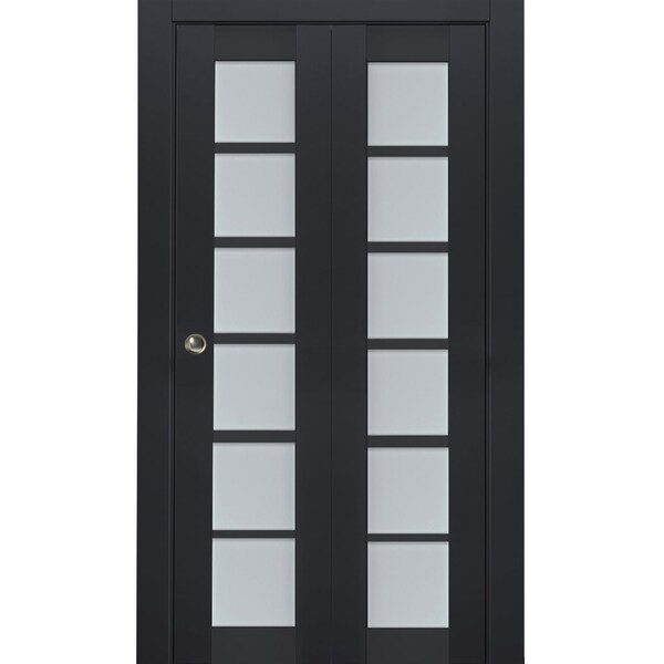 Sartodoors Sliding Closet Bi-fold Doors Solid Core Modern Interior VEREGIO7602BF-ANT-84 x 96 (2* 42x96) - main