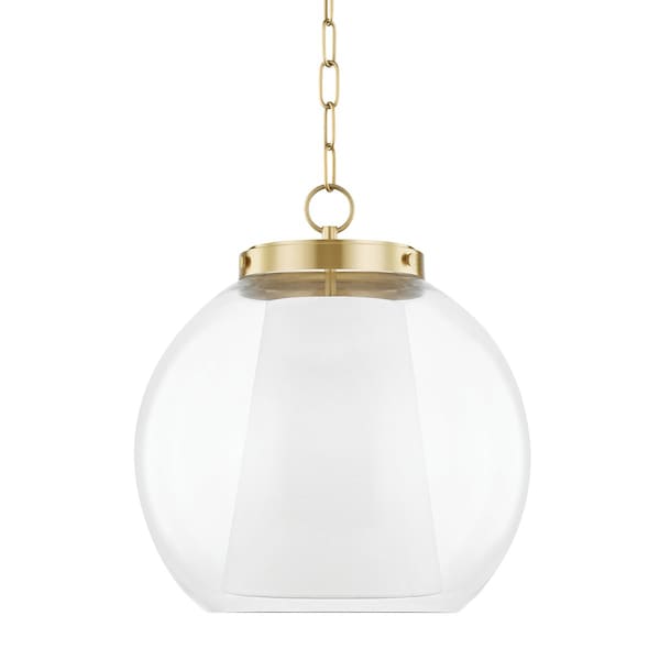 Mitzi Sasha 1 Light Pendant 18 In. Aged Brass H457701L-AGB - main
