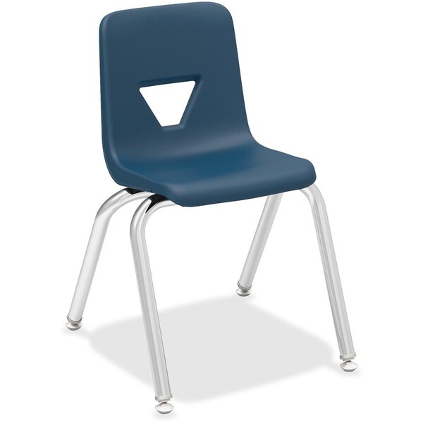 Lorell 14" Stacking Student Chair - Navy - 4/Pack 99884 - main