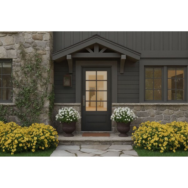 Doornmore G7508, 37.75" x 82" ( 36" Door) Left Hand, Mahogany SDL 8 Lite, 3/4 Lite Exterior Door G7508-SW-3680_1_LI - main