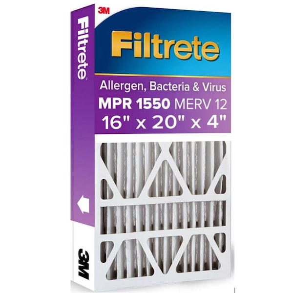 Filtrete 16 in. W X 20 in. H X 4 in. Polypropylene 1550 MPR Pleated Air Filter 1 pk NDP00-4IN-2 - main