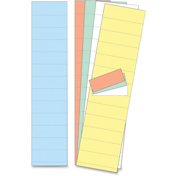 Bi-Silque MasterVision Data Card Replacement Inserts, Assorted Colors, Accessories, 1in X 2in, 1000 pack FM1312 - main