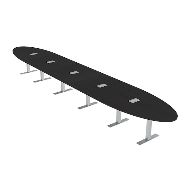 Skutchi Designs 20 Person Conference Table With Power Unit | 22' Oval Table | Harmony Series HAR-OVL-48X264-T-U999ST19-ESIL - main