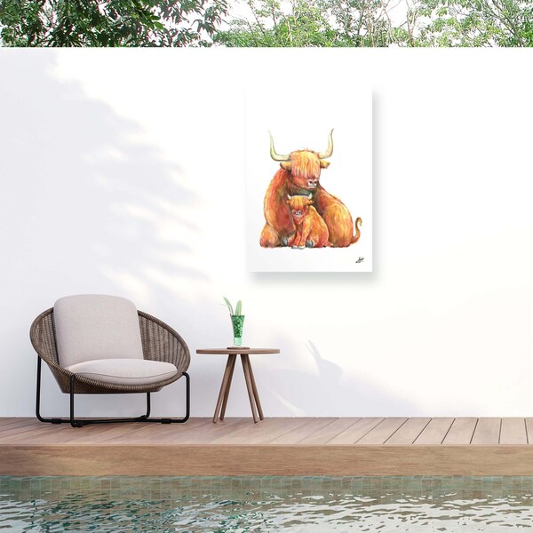 Trademark Fine Art Outdoor Canvas Art Marc Allante Y. Yakety Yaks Wall Art for Patios, or Gardens GRL02038-OC1219WR - main