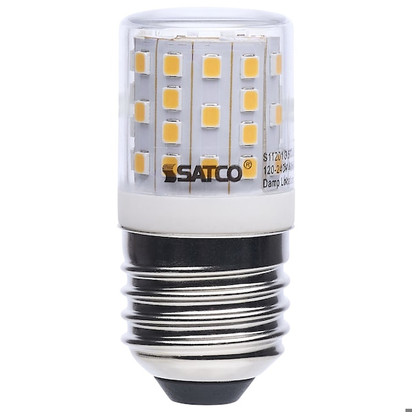 Satco 3.5W T14 LED 3000K CCT European Medium Base Clear Finish Appliance Lamp 120-240 V S11201 - main