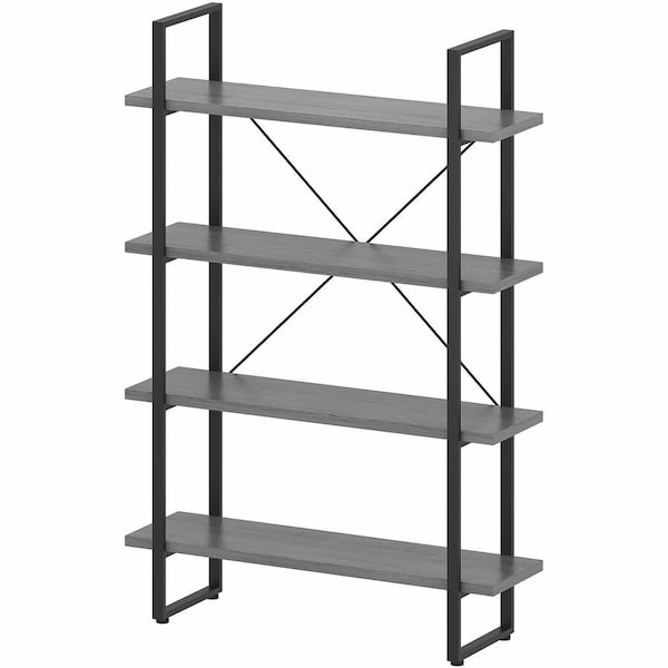 Lorell SOHO 4 Shelf Metal Frame Bookcase 29" x 11.8" x 57.5" 97620 - main