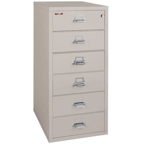 Fireking 6 Drawer, 1 Hr Fire, Vertical, 25" wide for Card Check & Notes Platinum 6-2552-CPL - main
