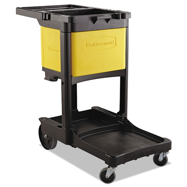 Rubbermaid Commercial Locking Cabinet, For Rubbermaid Commercial Cleaning Carts, Yellow FG618100YEL - main