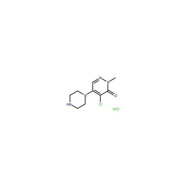 Ak Scientific 4-Chloro-2-methyl-3-piperazin-1-yl-2H-pyridazin-3-one hydrochloride, with ~10% 5-Chloro-2-methyl-5- 9671AL-1g - main