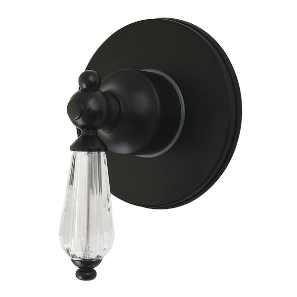 Kingston Brass Single-Handle Six-Way Diverter Valve with Round Trim Kit, Matte Black KS4030WLL - main