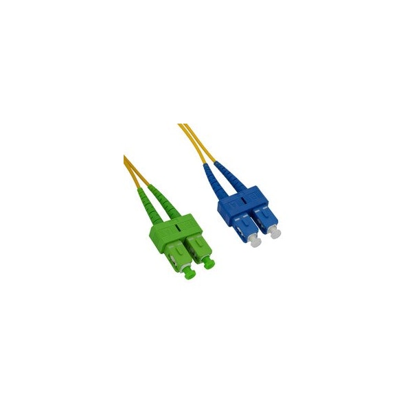 Cable Wholesale SC/UPC to SC/APC OS2 Duplex 2.0mm Fiber Optic Patch Cord, LSZH, Single-mode 9/125, Yellow SCSC-01475 - main