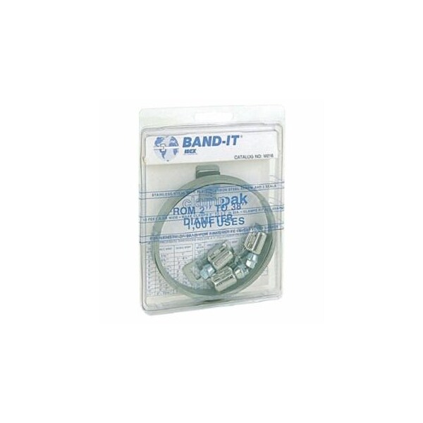 Band-It Clamp-Pak Clamp Set, 3/8 in x 0.015 in x 10 ft, Stainless Steel 080-M21899 - main