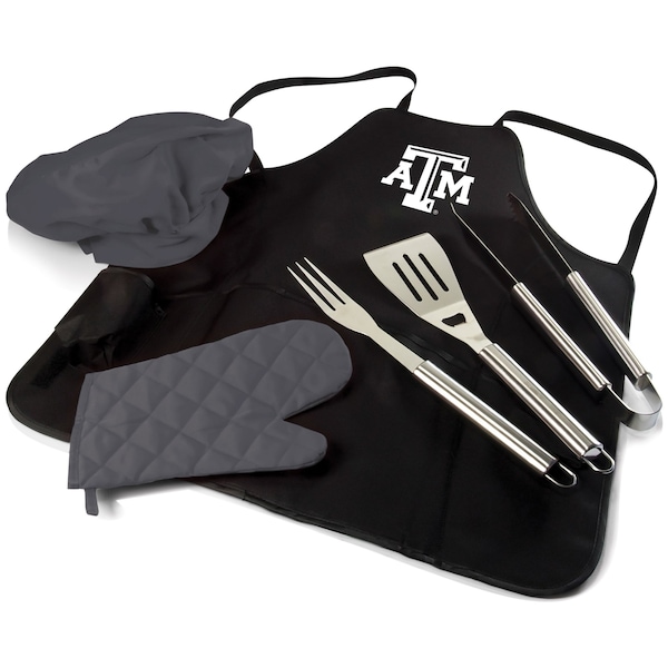 Picnic Time Family Of Brands NCAA Texas A&M Aggies BBQ Apron Tote Pro Grill Set, Heavy Duty BBQ Apron For Men 635-88-179-564-0 - main