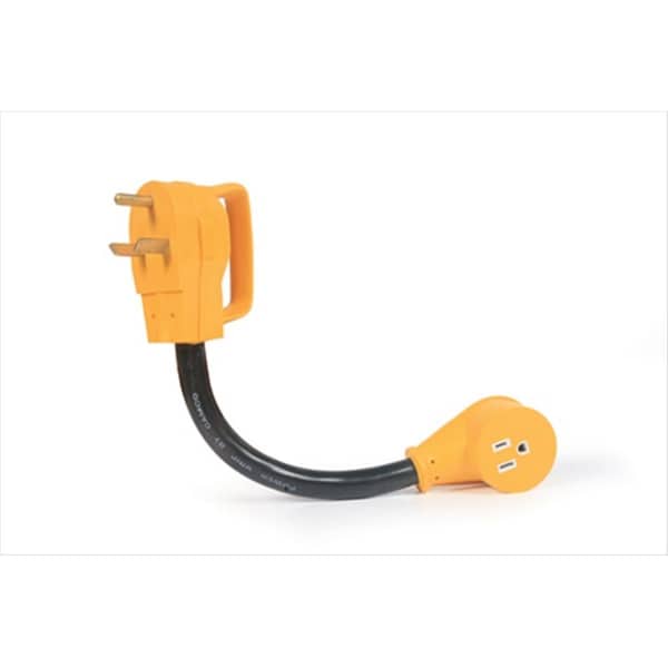 Camco 55155 Power Grip Dogbone Adapters 30 Amp Male To 15 Amp Female C1W-55155 - main