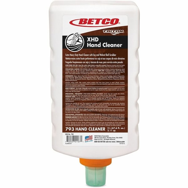 Betco XHD Hand Cleaner, Fresh Scent, 2 L Refill Bottle, 6PK 7936200 - main