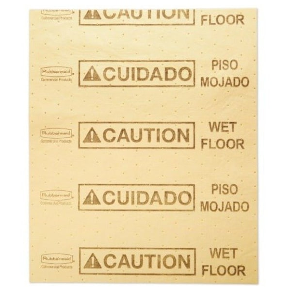 Rubbermaid Commercial Sorbent Pad, Universal, 2 3/4 gal Vol Absorbed per Pkg, 20 in x 16 1/2 in, Yellow, Polypropylene FG425200YEL - main